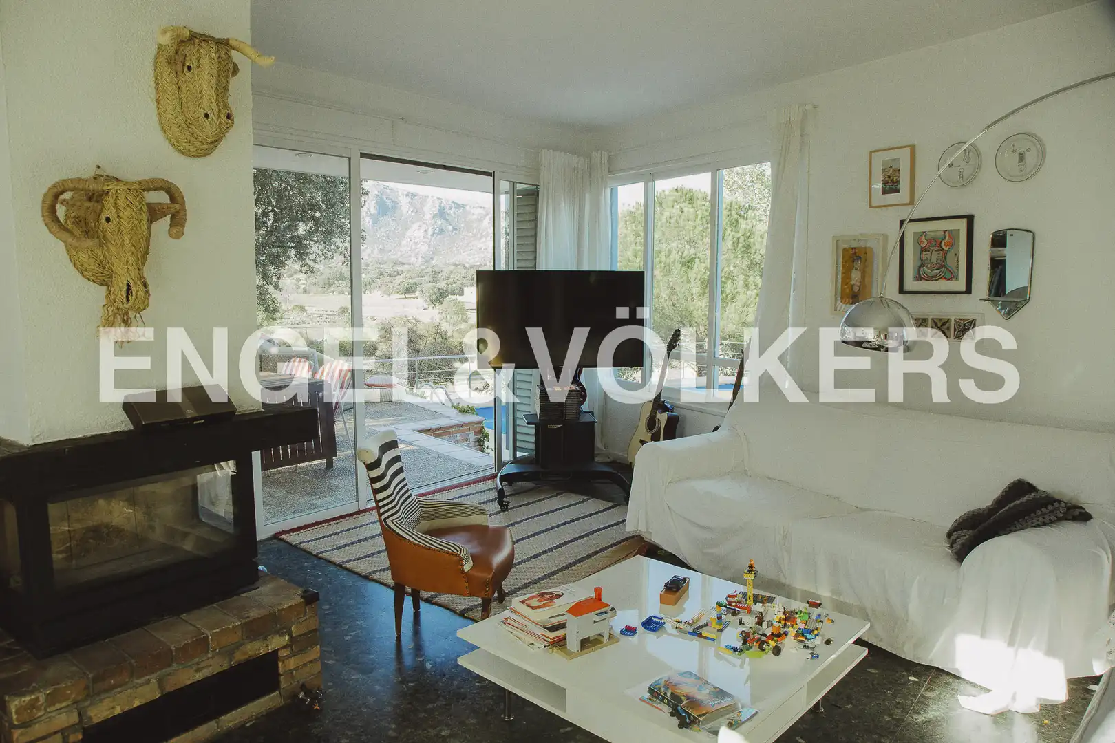 Living room of Houses for rent in El Boalo - Cerceda – Mataelpino  with Air Conditioner, Heating and Private garden