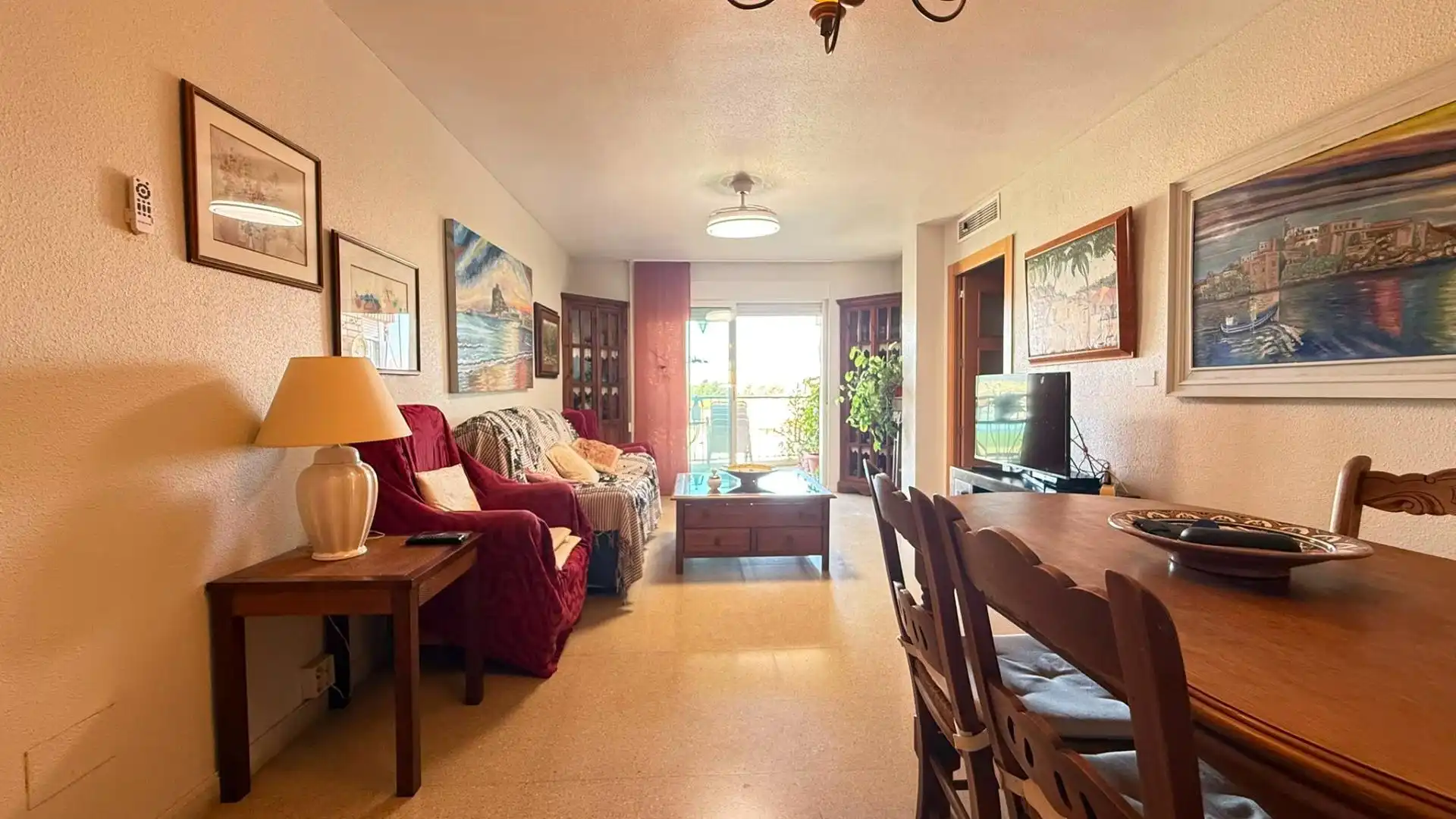 Living room of Flat for sale in Águilas  with Air Conditioner, Storage room and Furnished