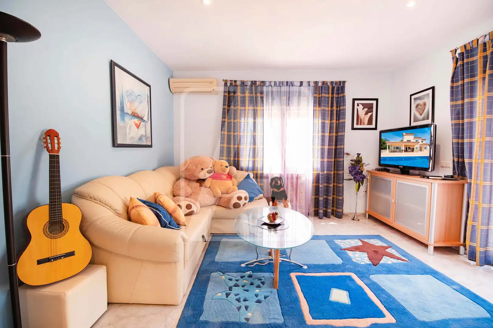 Living room of Houses for sale in Calpe / Calp  with Air Conditioner, Private garden and Terrace