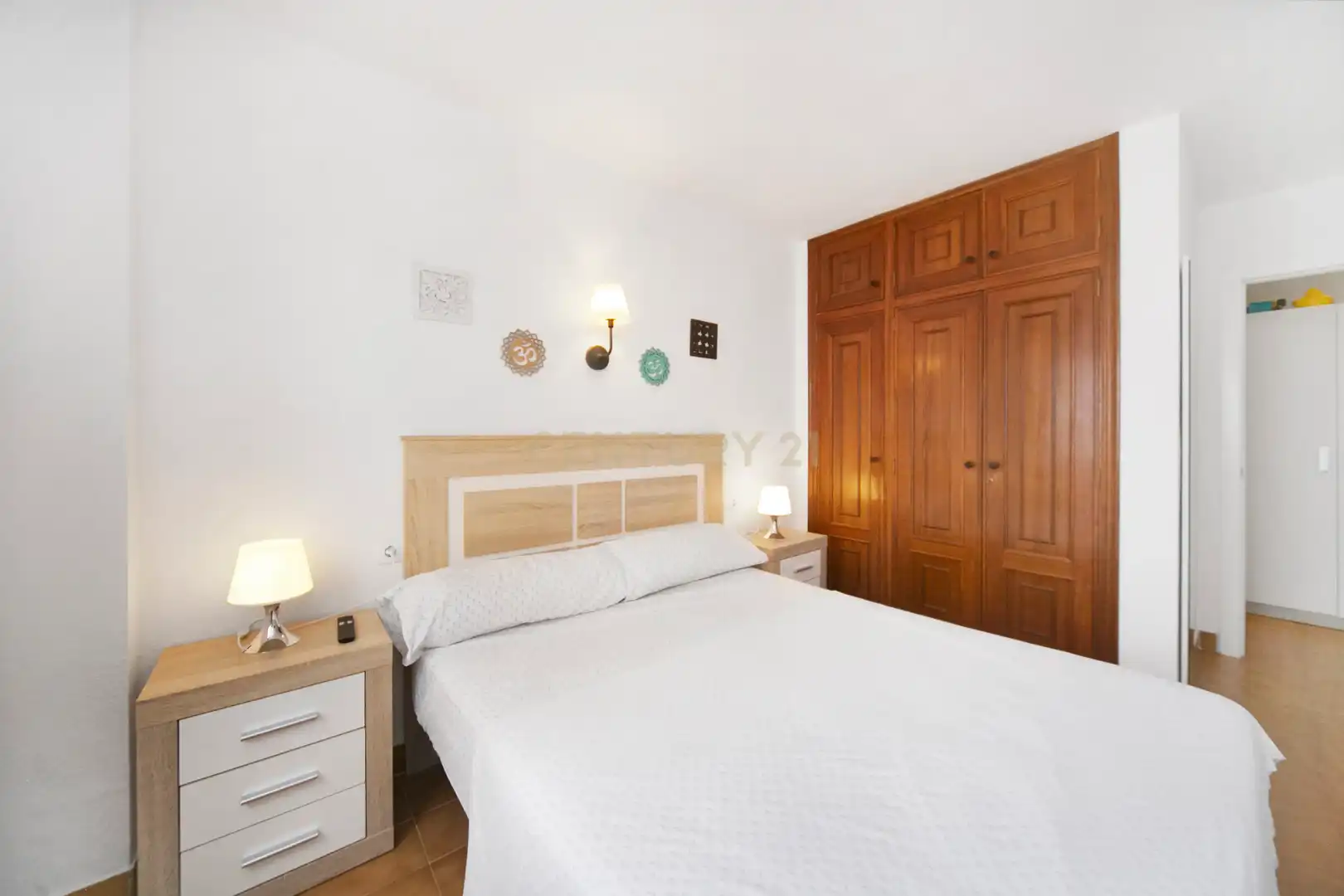 Dormitori de Apartament de lloguer en Calpe / Calp amb Aire condicionat, Rentadora i Microones