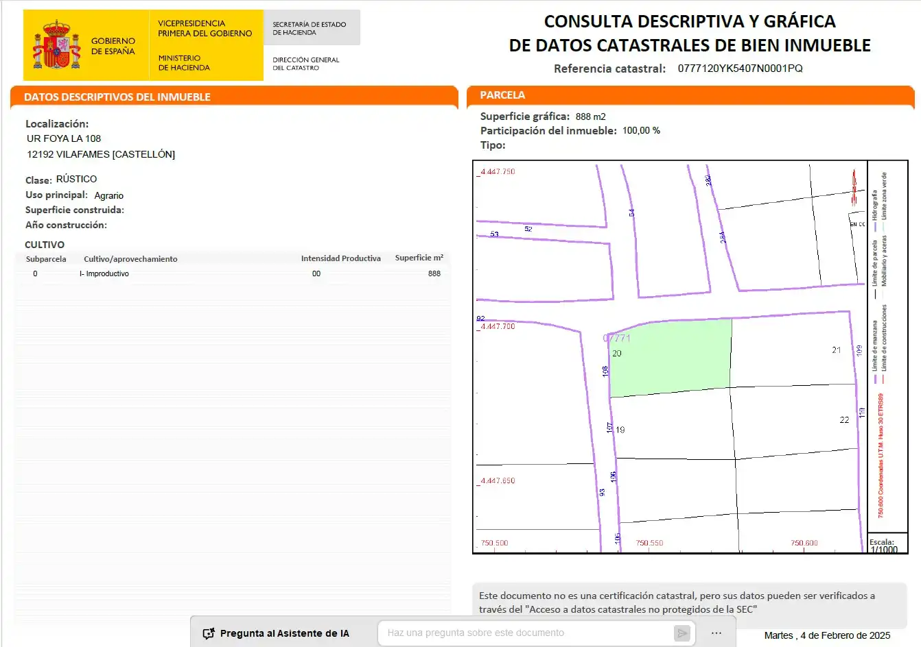 Terreny rústic en venda a Urbanización la Foya 108, imagen 2