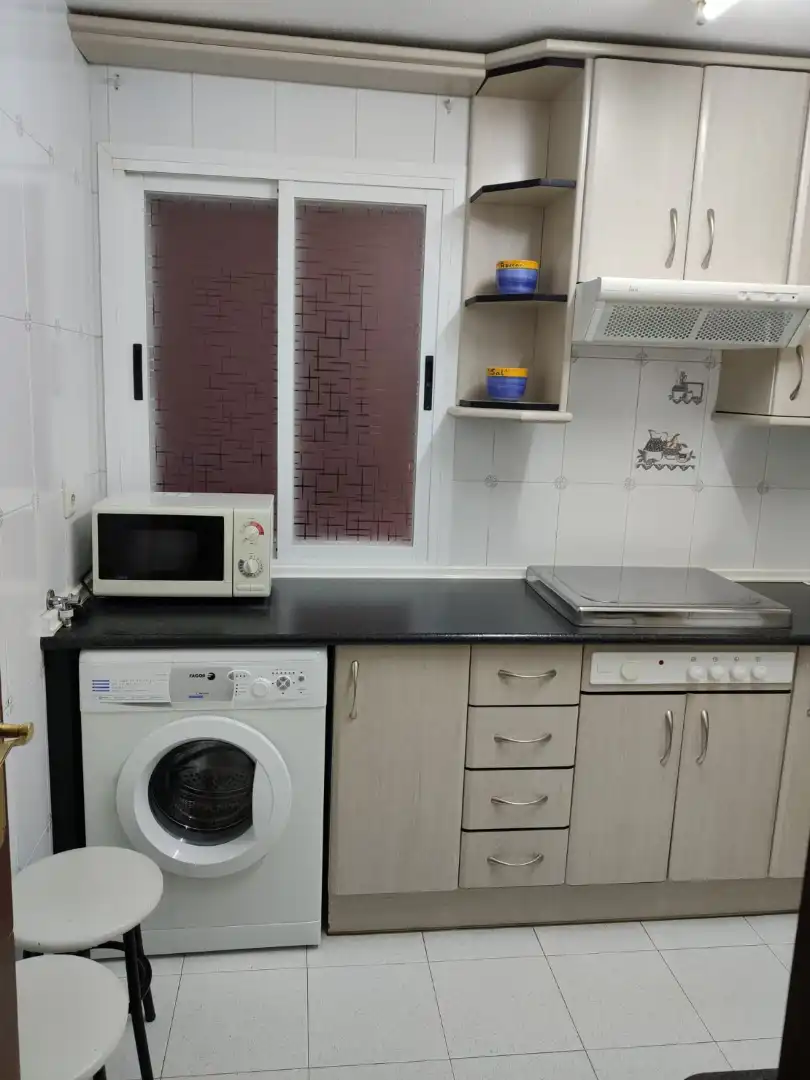 Kitchen of Flat for rent in Ciudad Real  with Heating, Terrace and Furnished