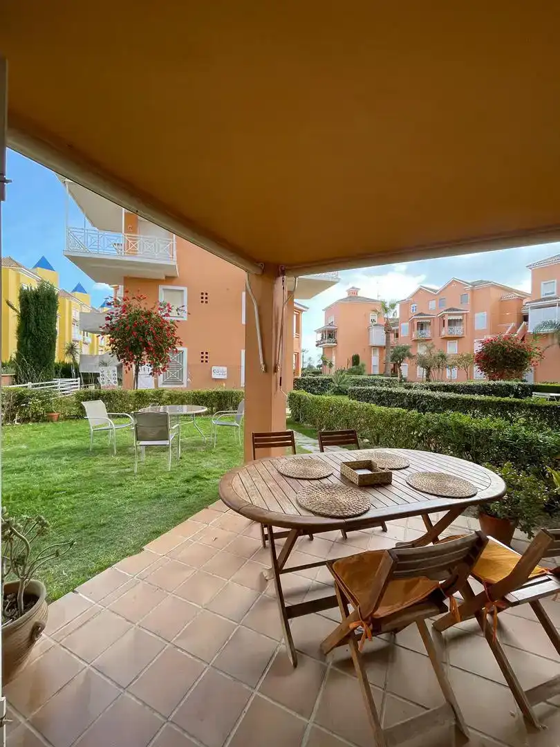 Terrasse von Wohnung zur Miete in Islantilla mit Klimaanlage und Schwimmbad