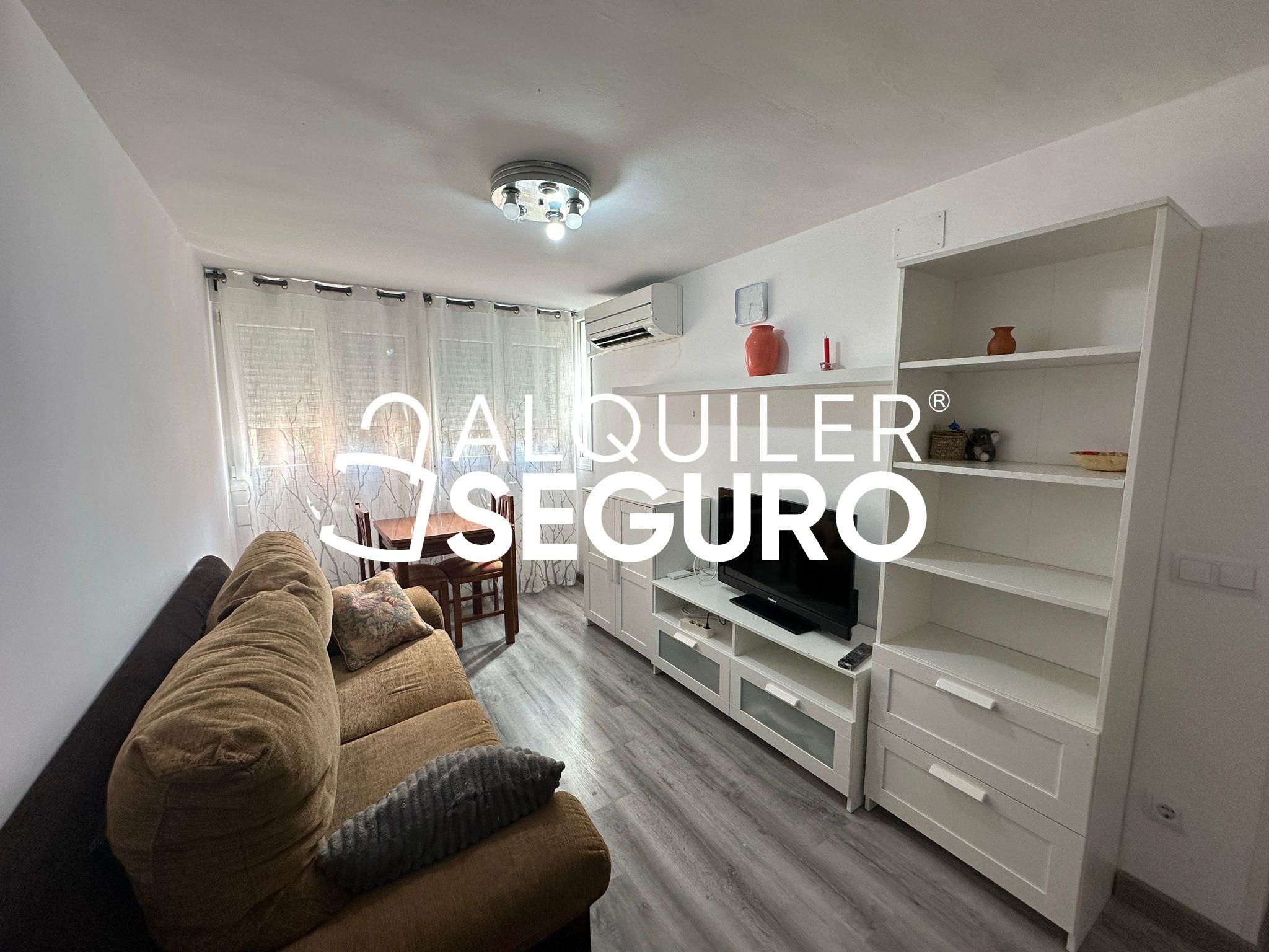 Living room of Flat to rent in  Madrid Capital  with Air Conditioner, Heating and Furnished