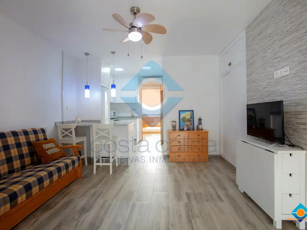 Sala de estar de Planta baja en venta en Mazarrón con Aire acondicionado, Terraza y Amueblado