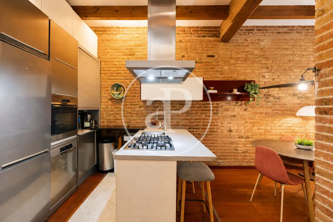 Kitchen of Flat for rent in Barcelona  with Air Conditioner, Heating and Furnished