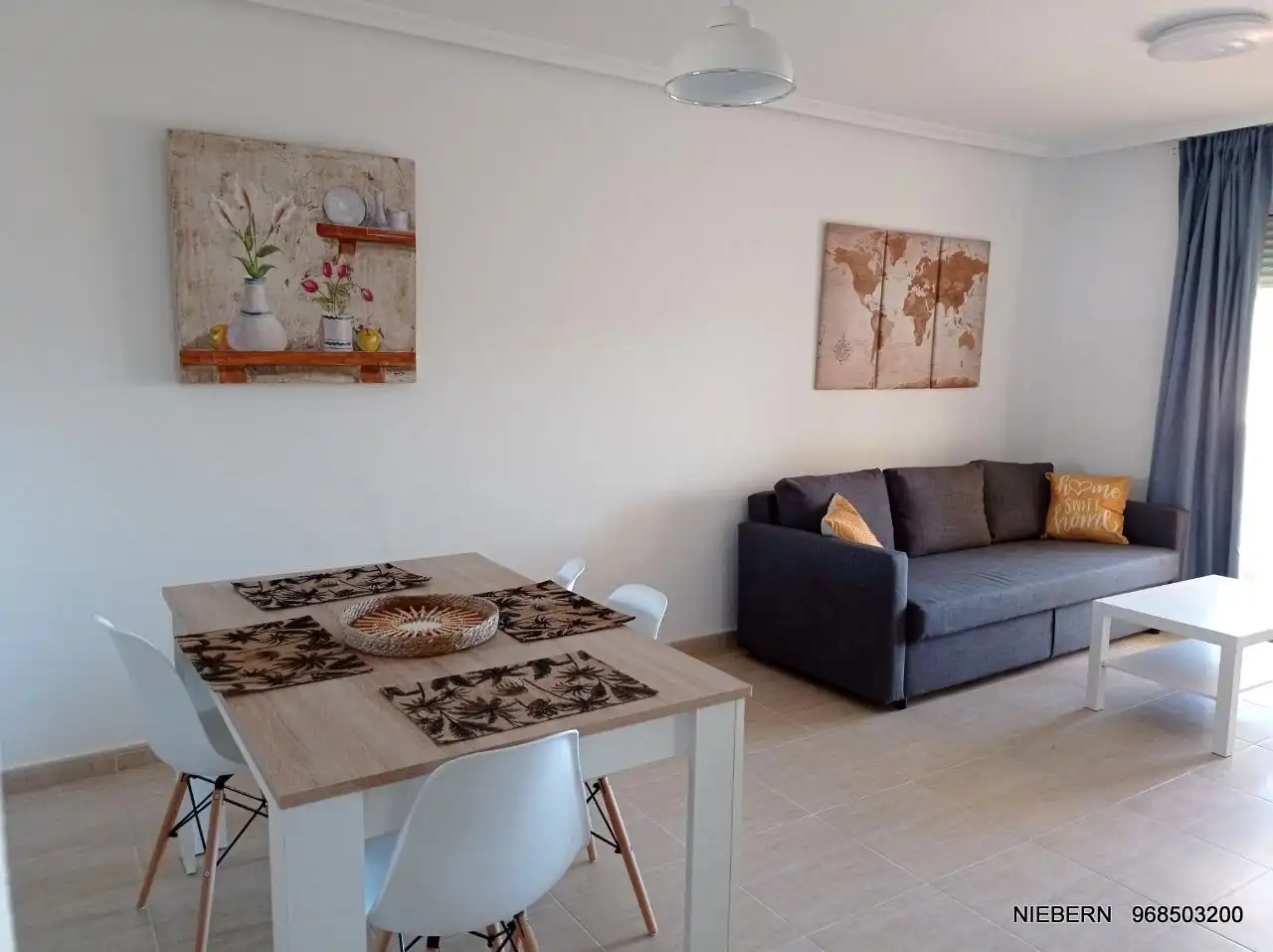 Wohnzimmer von Wohnung zur Miete in Cartagena mit Terrasse, Möbliert und Waschmaschine