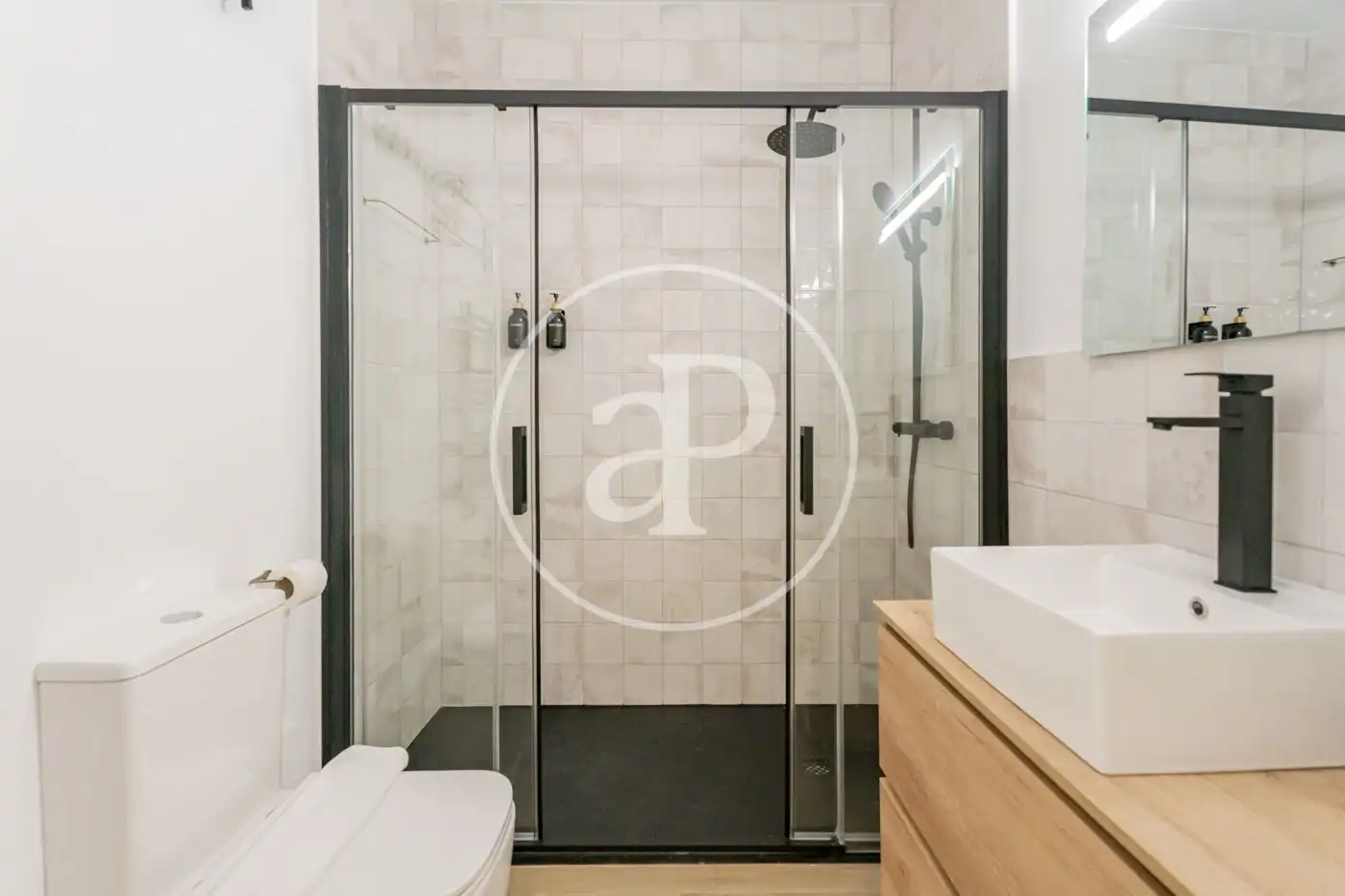 Bathroom of Flat for rent in Madrid  with Air Conditioner, Heating and Furnished