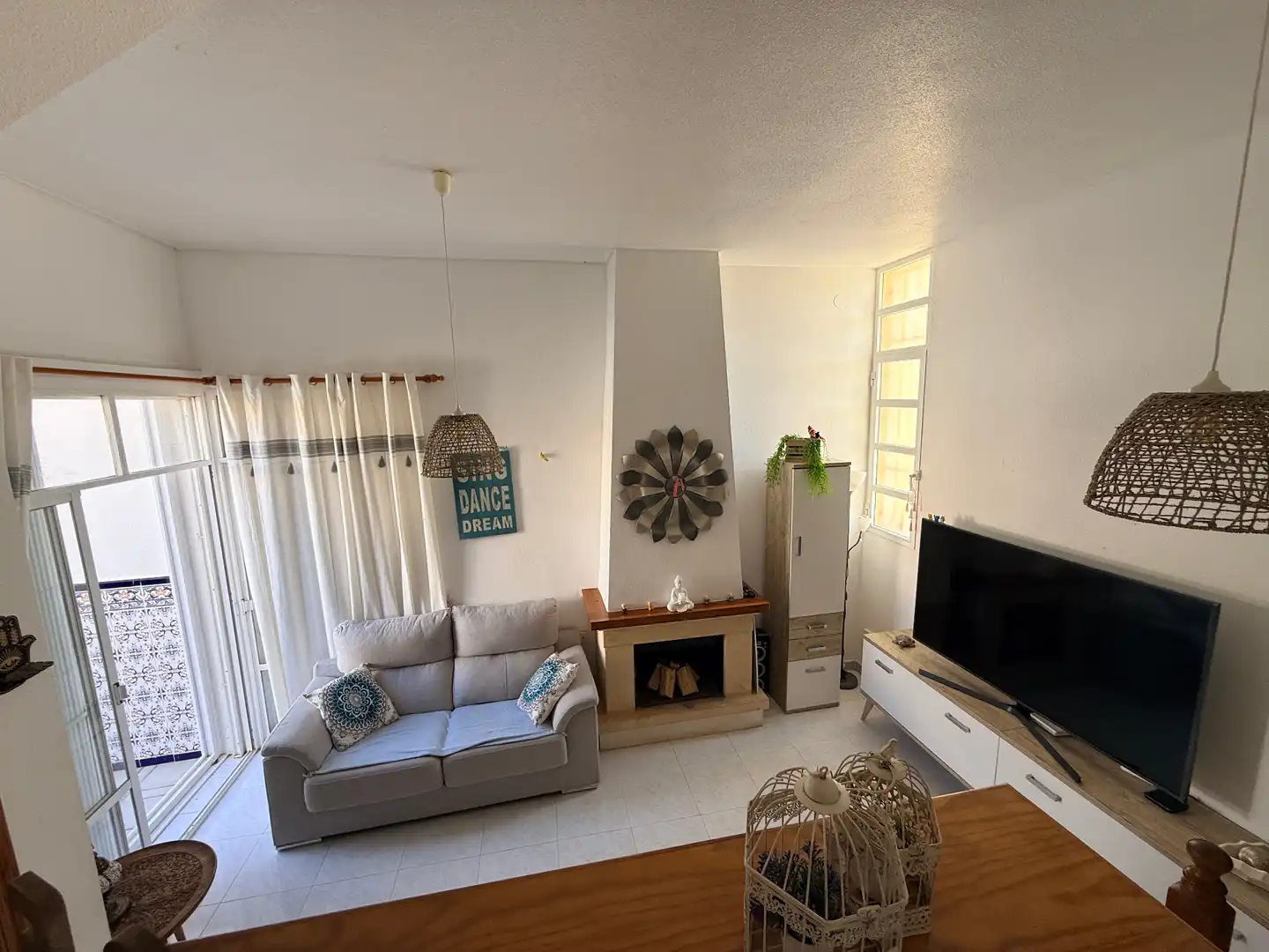 Sala de estar de Casa adosada en venta en Cartagena con Calefacción, Terraza y Amueblado
