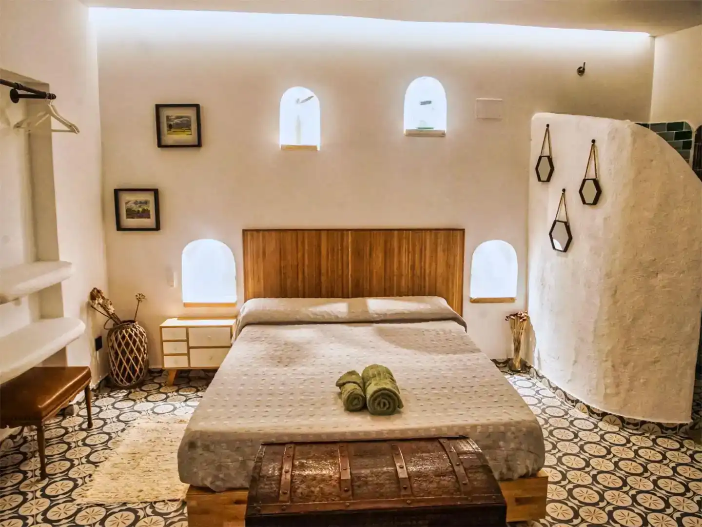 Bedroom of Flat for sale in Oliva  with Air Conditioner, Private garden and Storage room