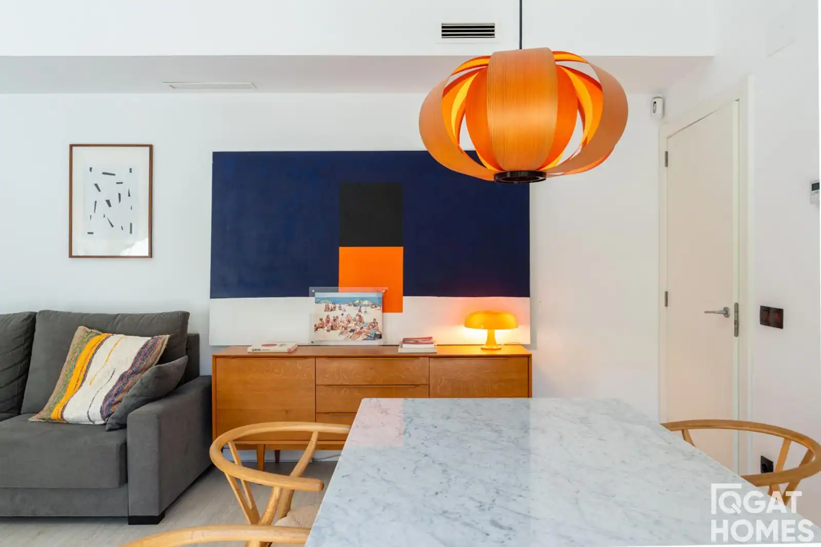 Sala de estar de Piso en venta en Sant Cugat del Vallès con Aire acondicionado, Calefacción y Terraza