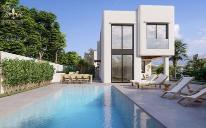 Vista exterior de Casa o xalet en venda en L'Alfàs del Pi amb Aire condicionat i Piscina