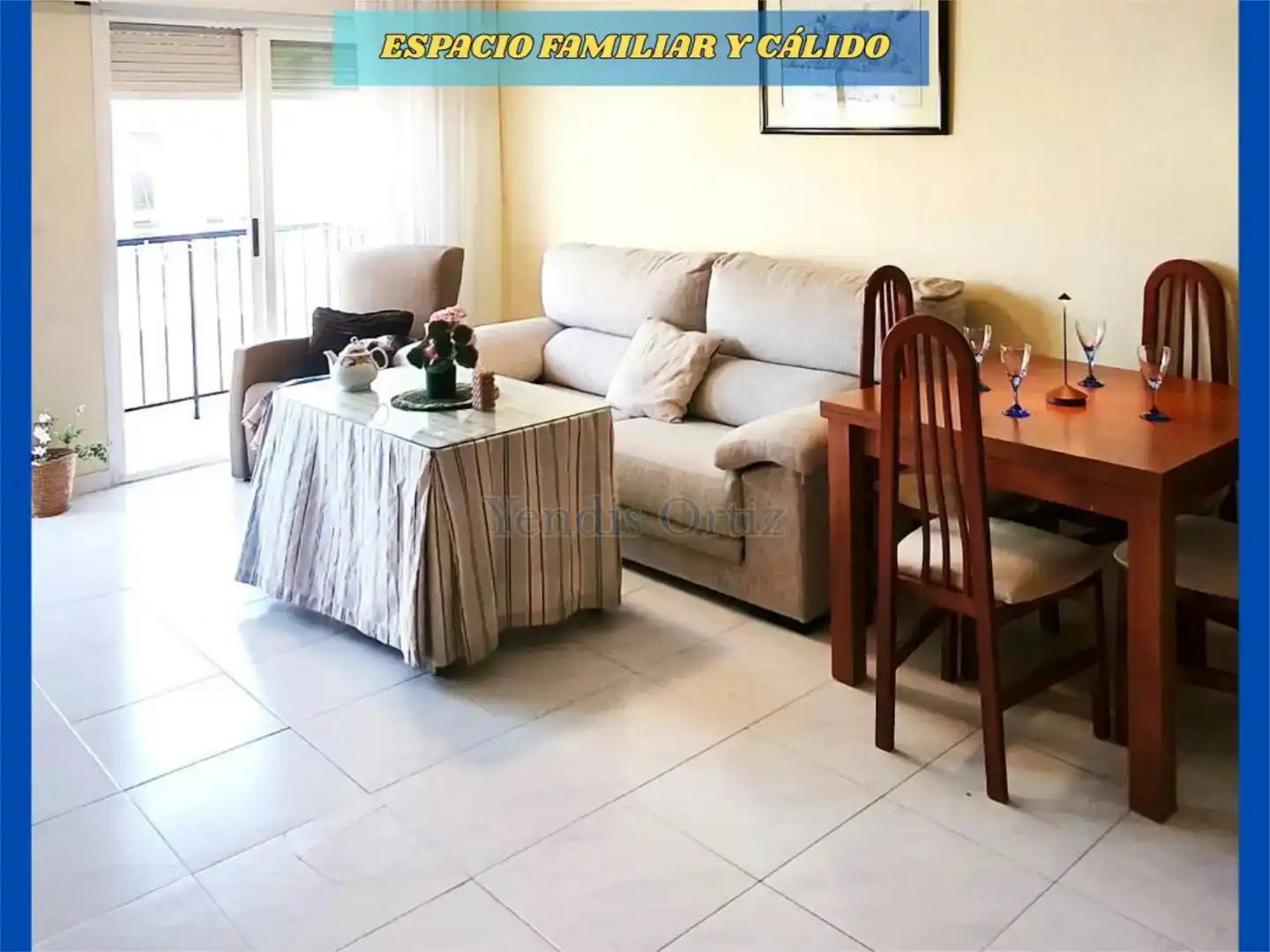 Wohnzimmer von Wohnung zum Verkauf in Sant Antoni de Portmany mit Klimaanlage und Balkon