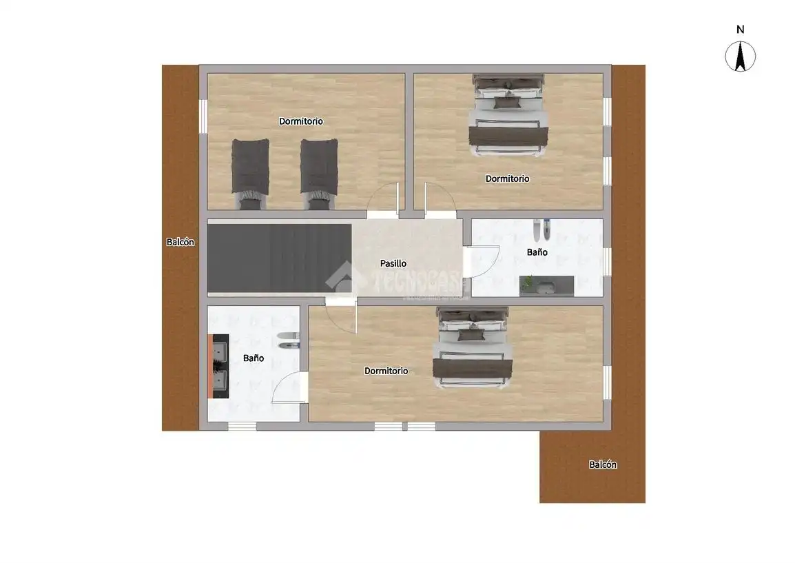 Casa aparellada amb terrassa en venda a Magán, imagen 44