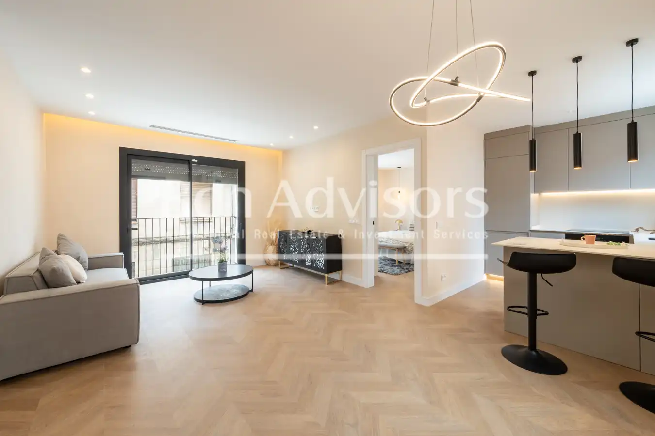 Living room of Flat for sale in Barcelona  with Air Conditioner, Heating and Parquet flooring