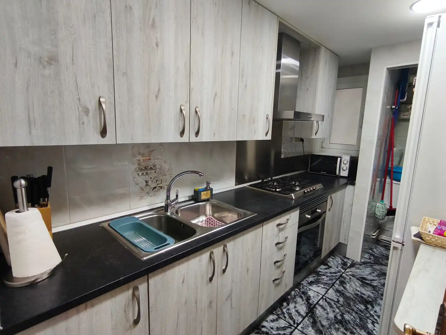 Cocina de Piso en venta en Sant Adrià de Besòs con Aire acondicionado, Calefacción y Terraza