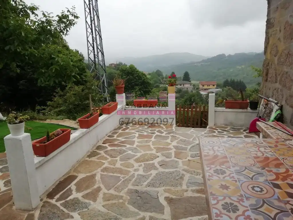 Terraza de Finca rústica en venta en Ponteareas con Jardín privado, Terraza y Piscina
