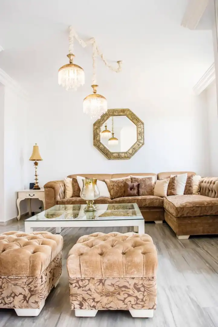 Sala de estar de Dúplex de alquiler en Marbella con Terraza y Piscina comunitaria