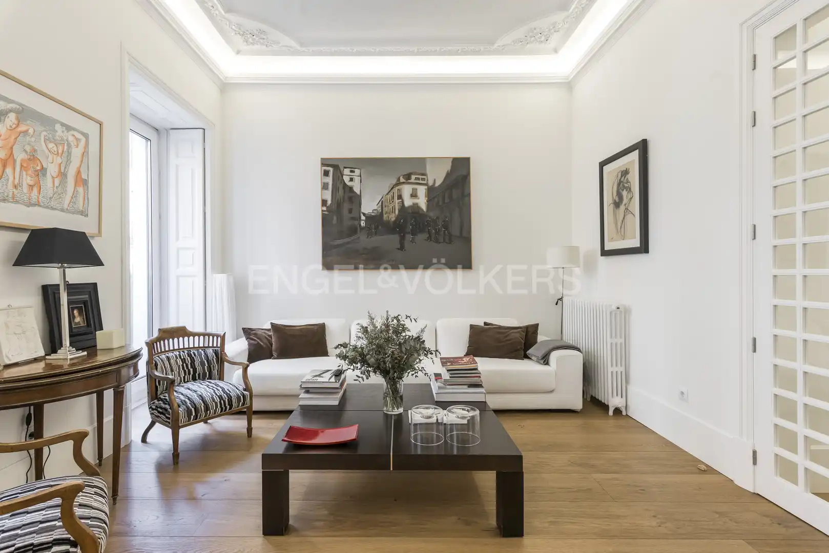 Living room of Flat for rent in Madrid  with Heating and Furnished