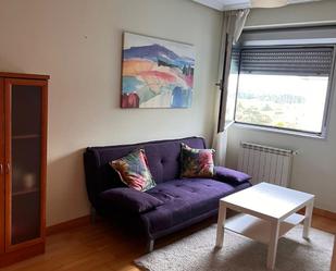 Living room of Apartment to rent in Castrillón  with Heating, Parquet flooring and Furnished