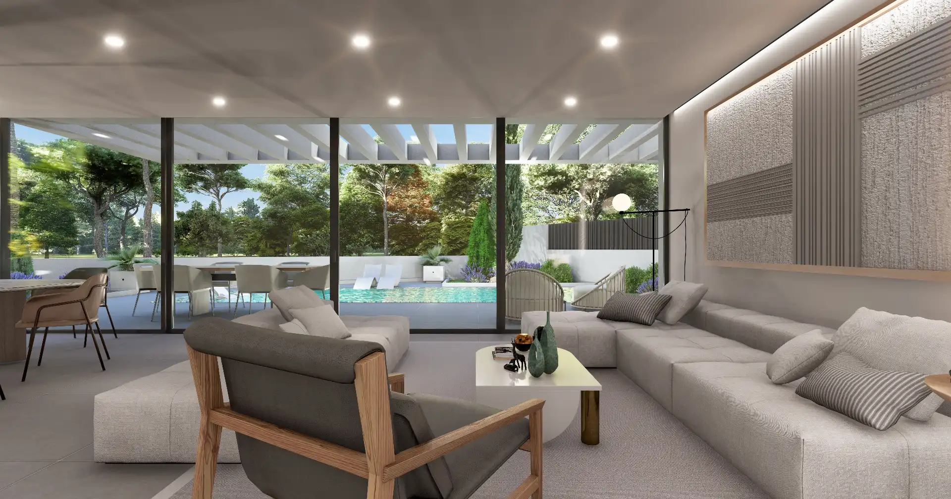 Sala d'estar de Casa o xalet en venda en Las Rozas de Madrid amb Aire condicionat, Calefacció i Jardí privat