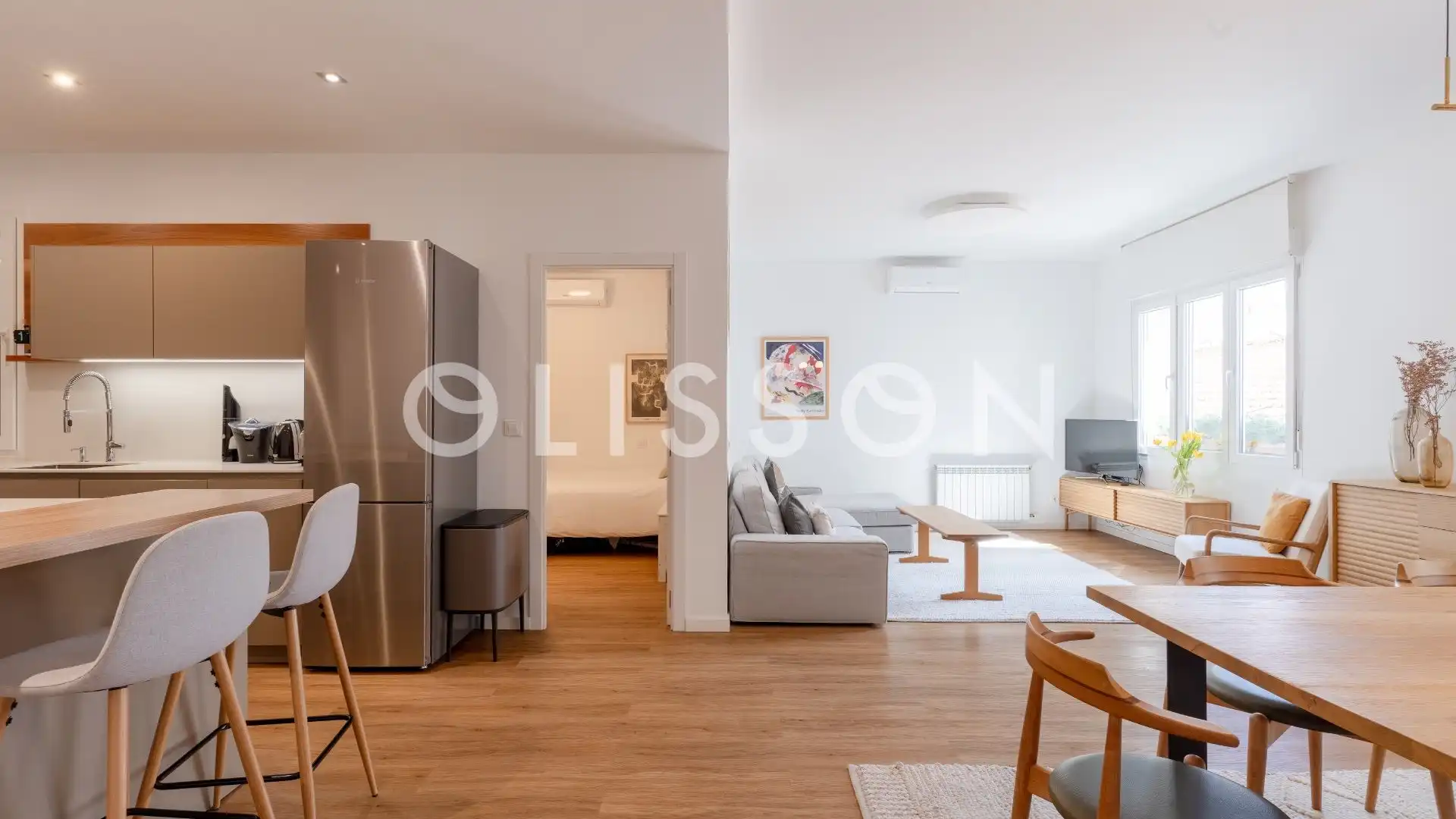 Sala de estar de Piso en venta en  Madrid Capital con Aire acondicionado, Calefacción y Amueblado