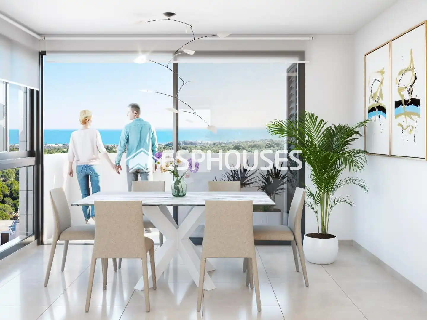 Esszimmer von Erdgeschoss zum Verkauf in Guardamar del Segura mit Terrasse, Balkon und Gemeinschaftspool
