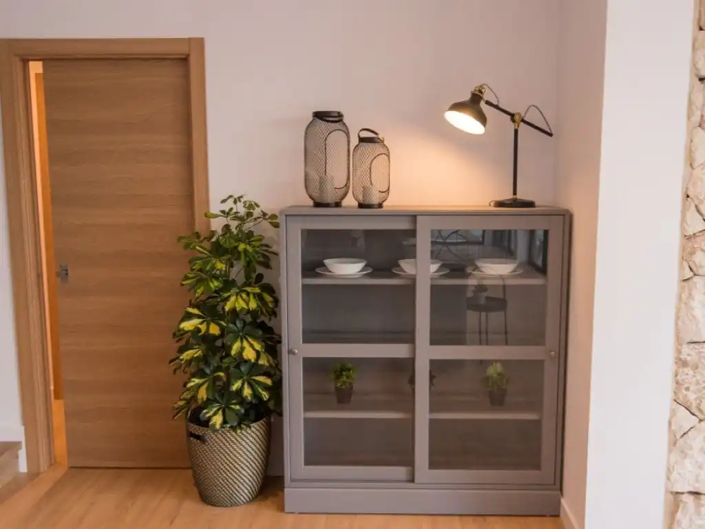 Esszimmer von Haus oder Chalet zur Miete in Calvià mit Klimaanlage, Privatgarten und Terrasse