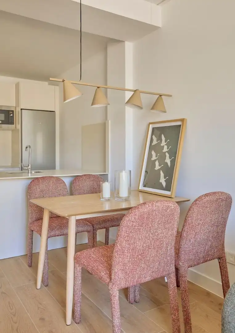 Dining room of Flat for rent in Madrid  with Air Conditioner, Parquet flooring and Terrace
