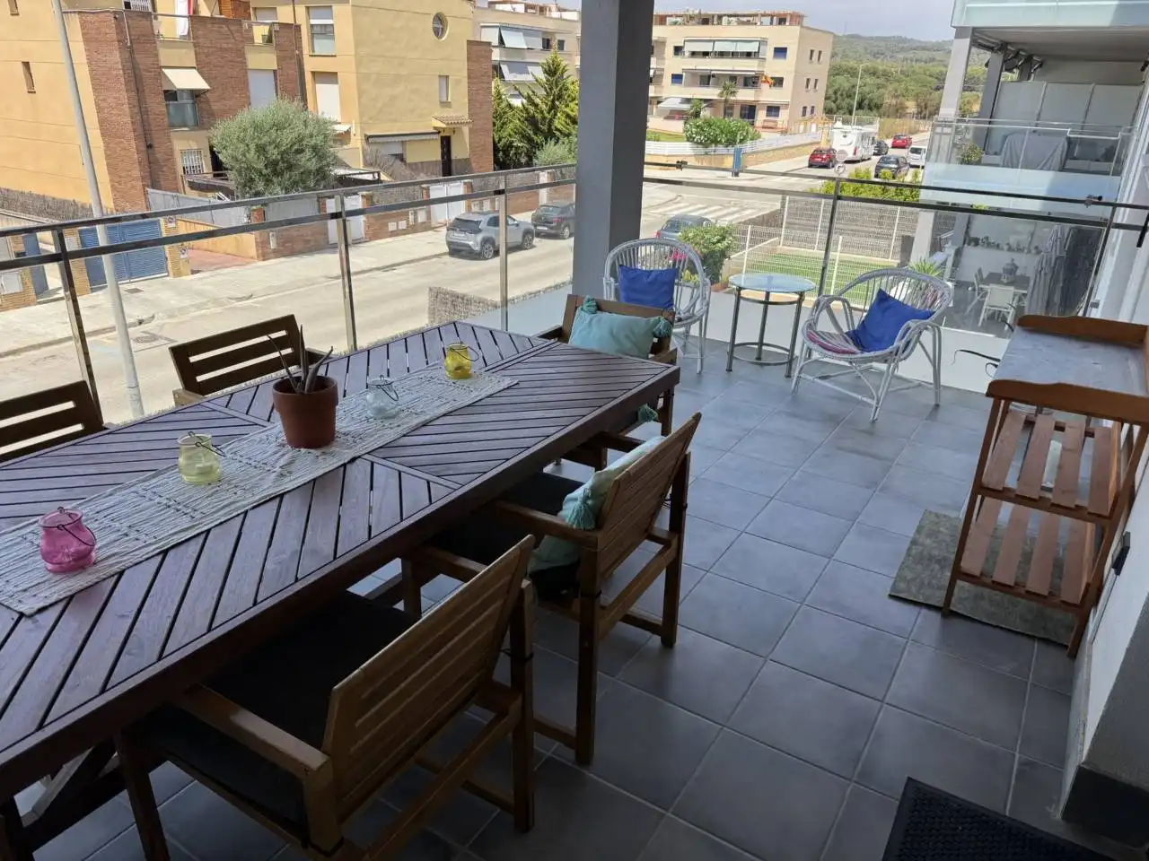 Terrace of Flat for rent in Cubelles  with Air Conditioner, Heating and Parquet flooring