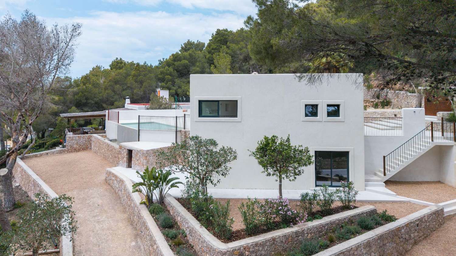 Vista exterior de Casa o xalet en venda en Santa Eulària des Riu amb Aire condicionat, Calefacció i Piscina