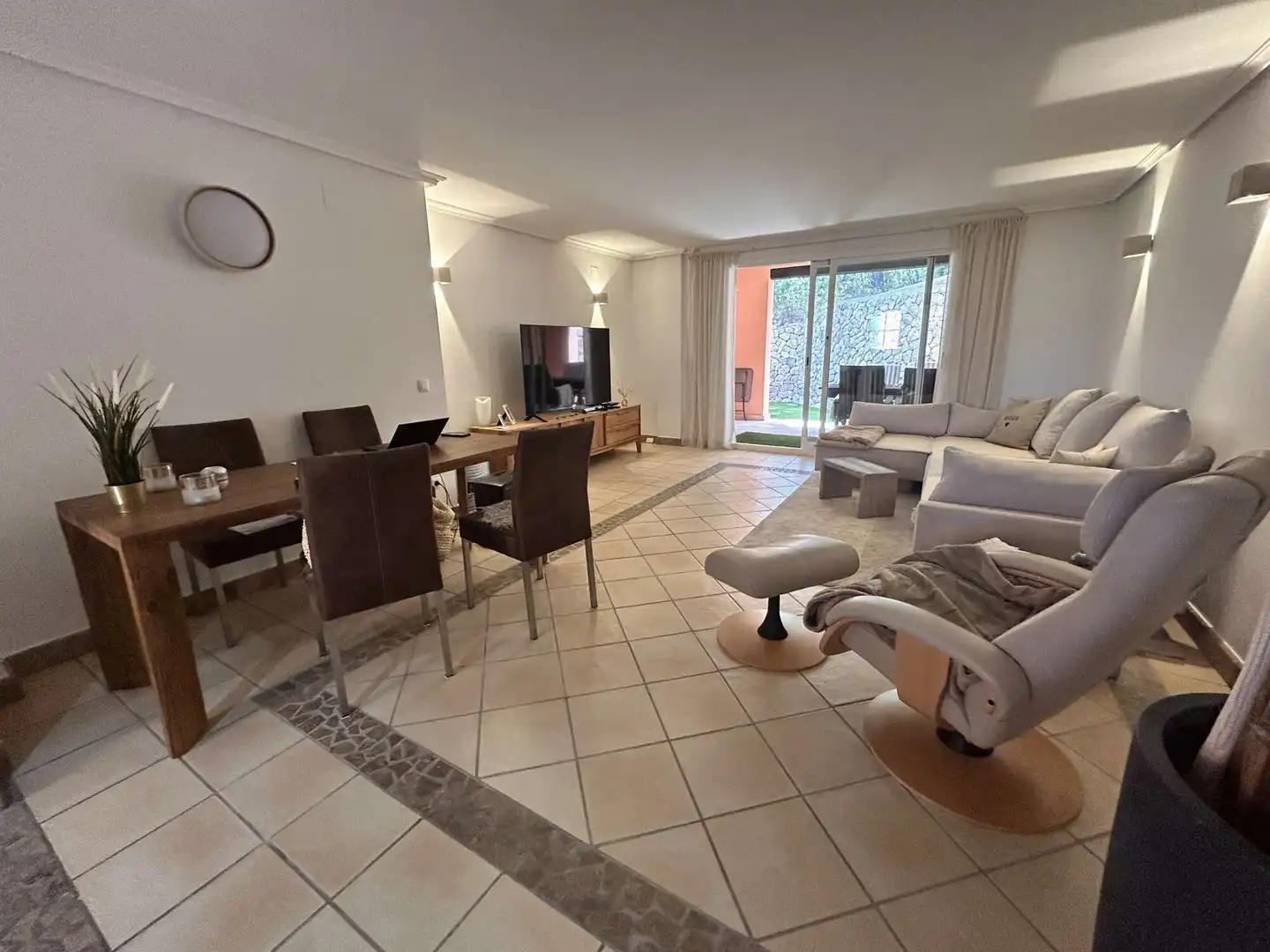 Wohnzimmer von Wohnung zur Miete in Calvià mit Klimaanlage, Terrasse und Möbliert