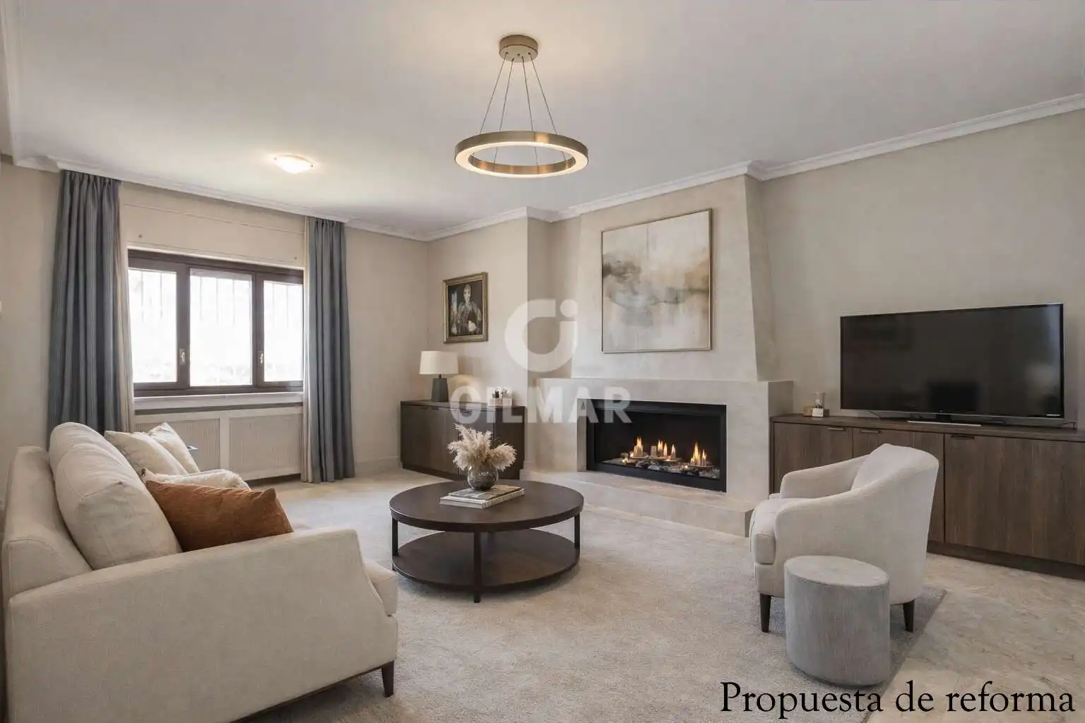 Sala de estar de Casa o chalet en venta en Pozuelo de Alarcón con Calefacción, Jardín privado y Piscina