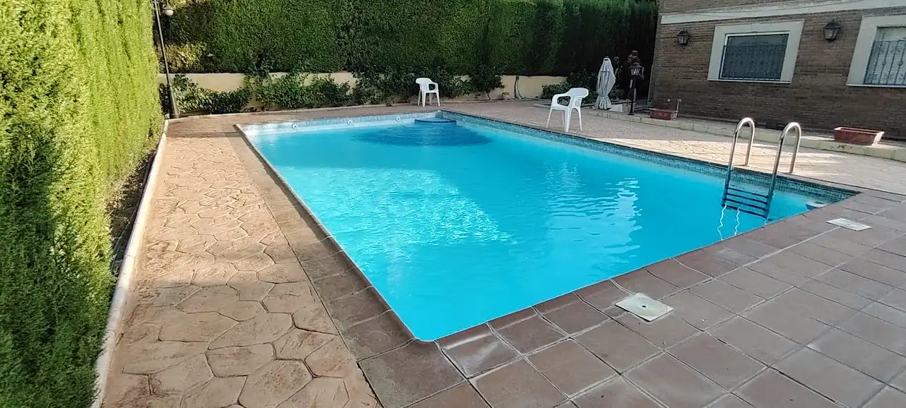 Piscina de Casa o xalet en venda en Linares amb Aire condicionat, Calefacció i Jardí privat