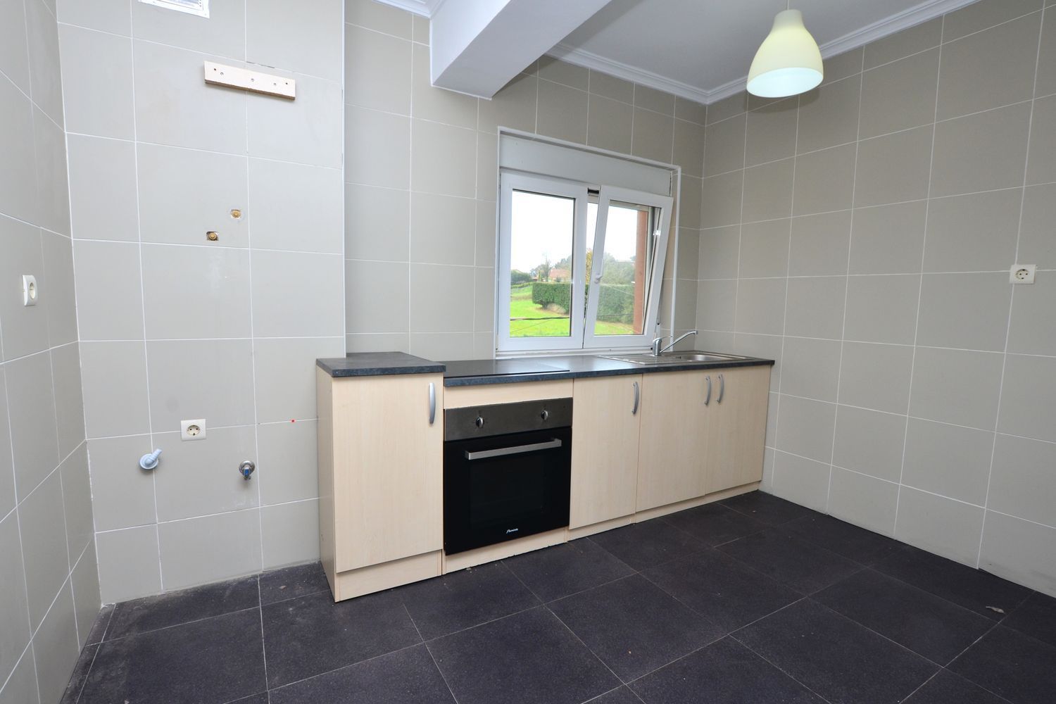 Kitchen of Flat for sale in Gozón  with Heating, Private garden and Swimming Pool