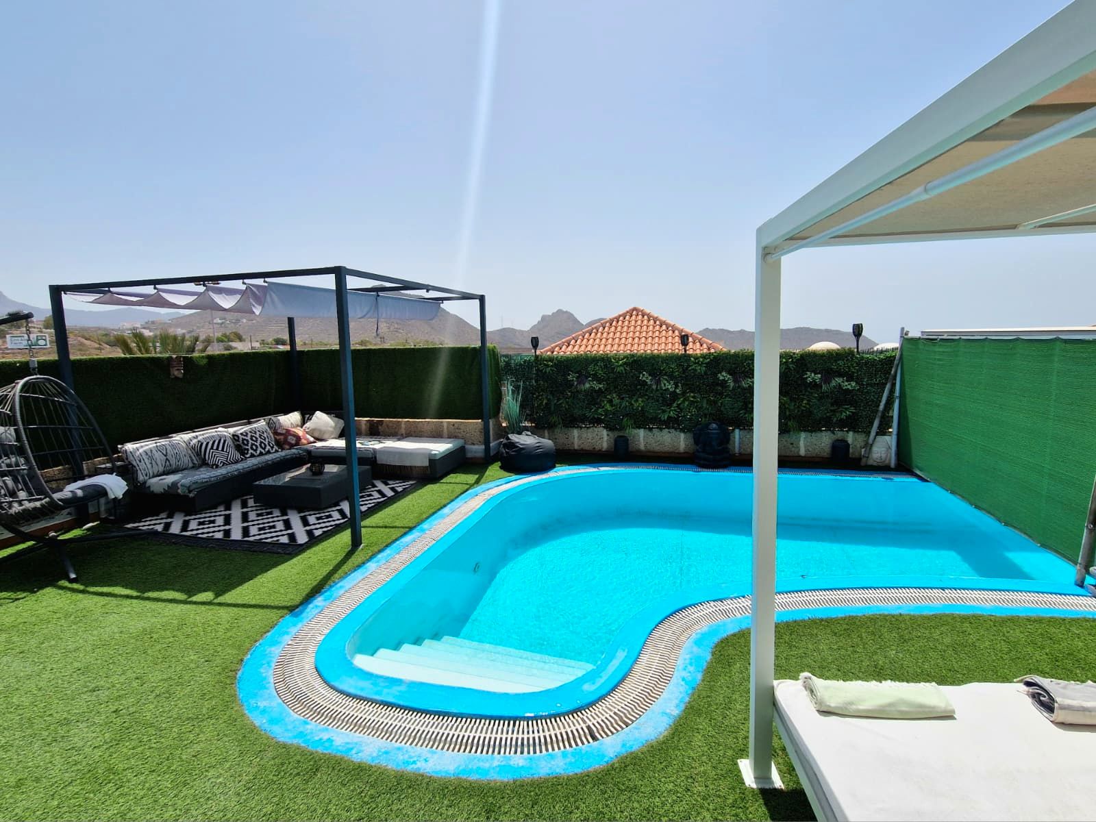 Piscina de Casa adosada de lloguer en Arona amb Jardí privat, Parquet i Terrassa