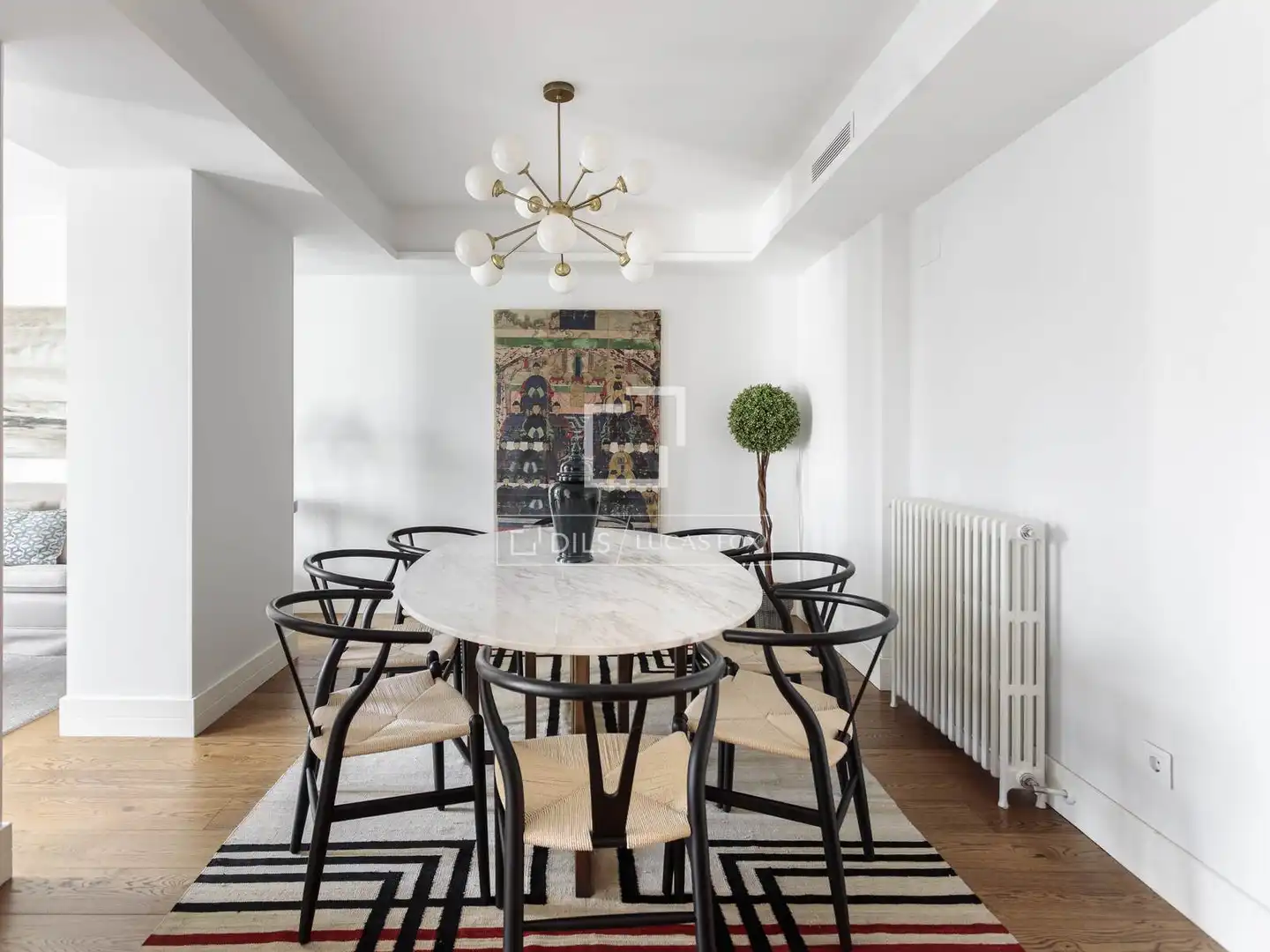 Esszimmer von Wohnung zur Miete in Madrid mit Klimaanlage, Heizung und Parkett