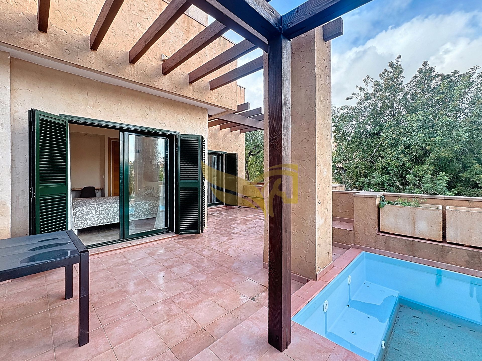 Terrasse von Wohnung zum Verkauf in Fuente Álamo de Murcia mit Klimaanlage, Privatgarten und Terrasse