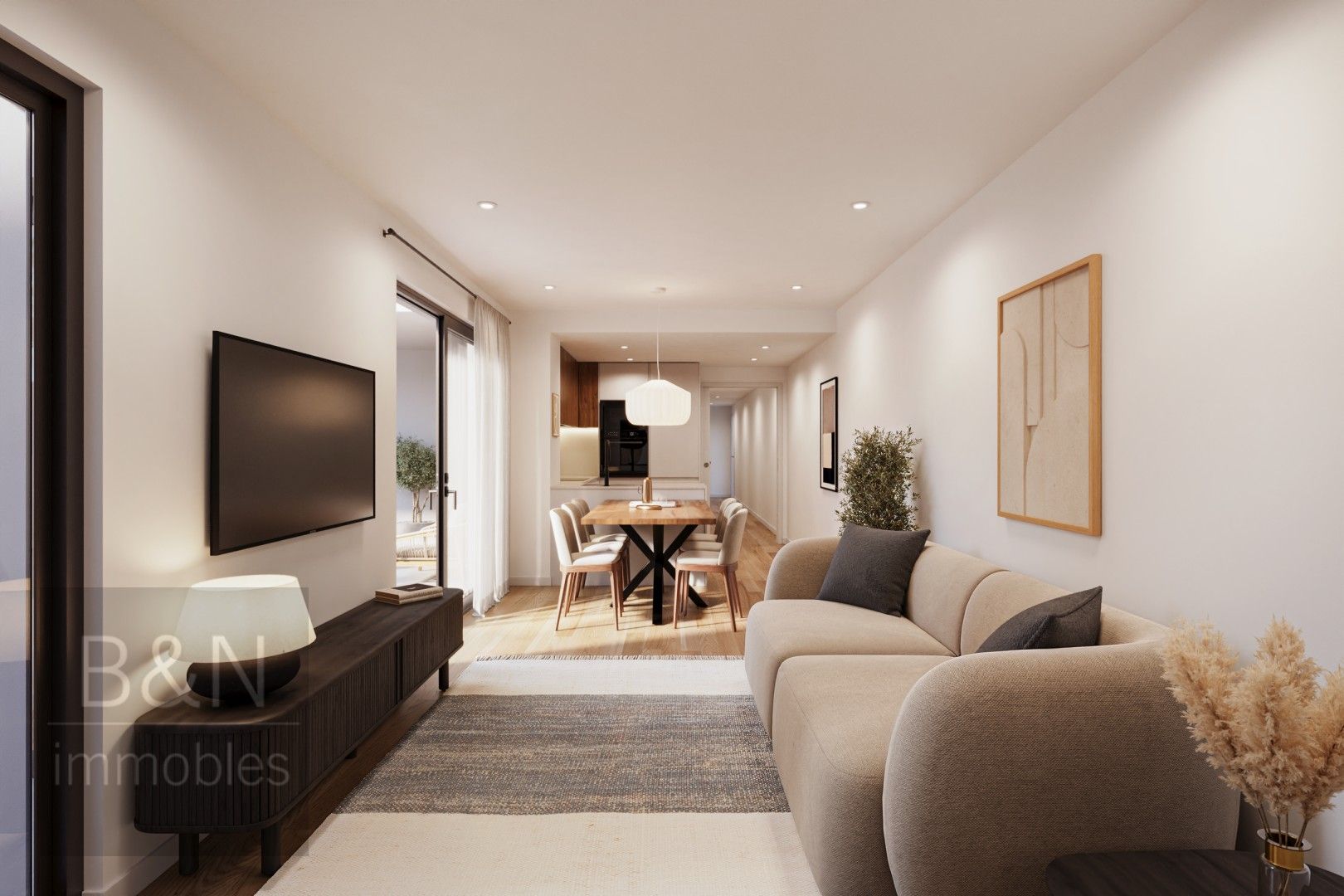 Sala de estar de Dúplex en venta en Terrassa con Terraza y Piscina