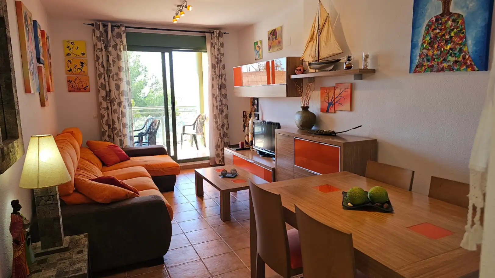 Sala d'estar de Apartament en venda en Alcalà de Xivert amb Aire condicionat, Calefacció i Terrassa