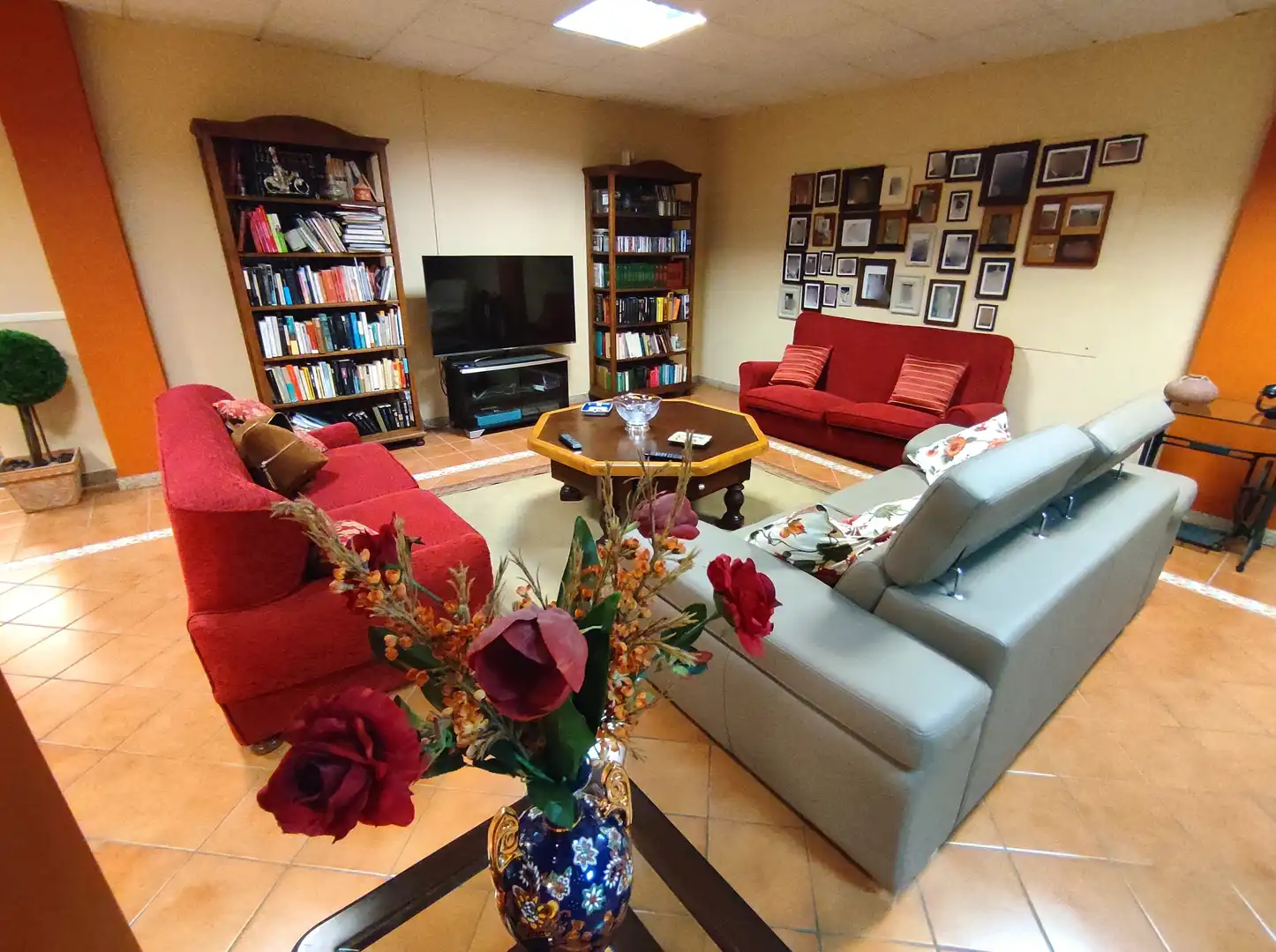 Sala d'estar de Casa o xalet en venda en Gondomar amb Jardí privat, Parquet i Terrassa