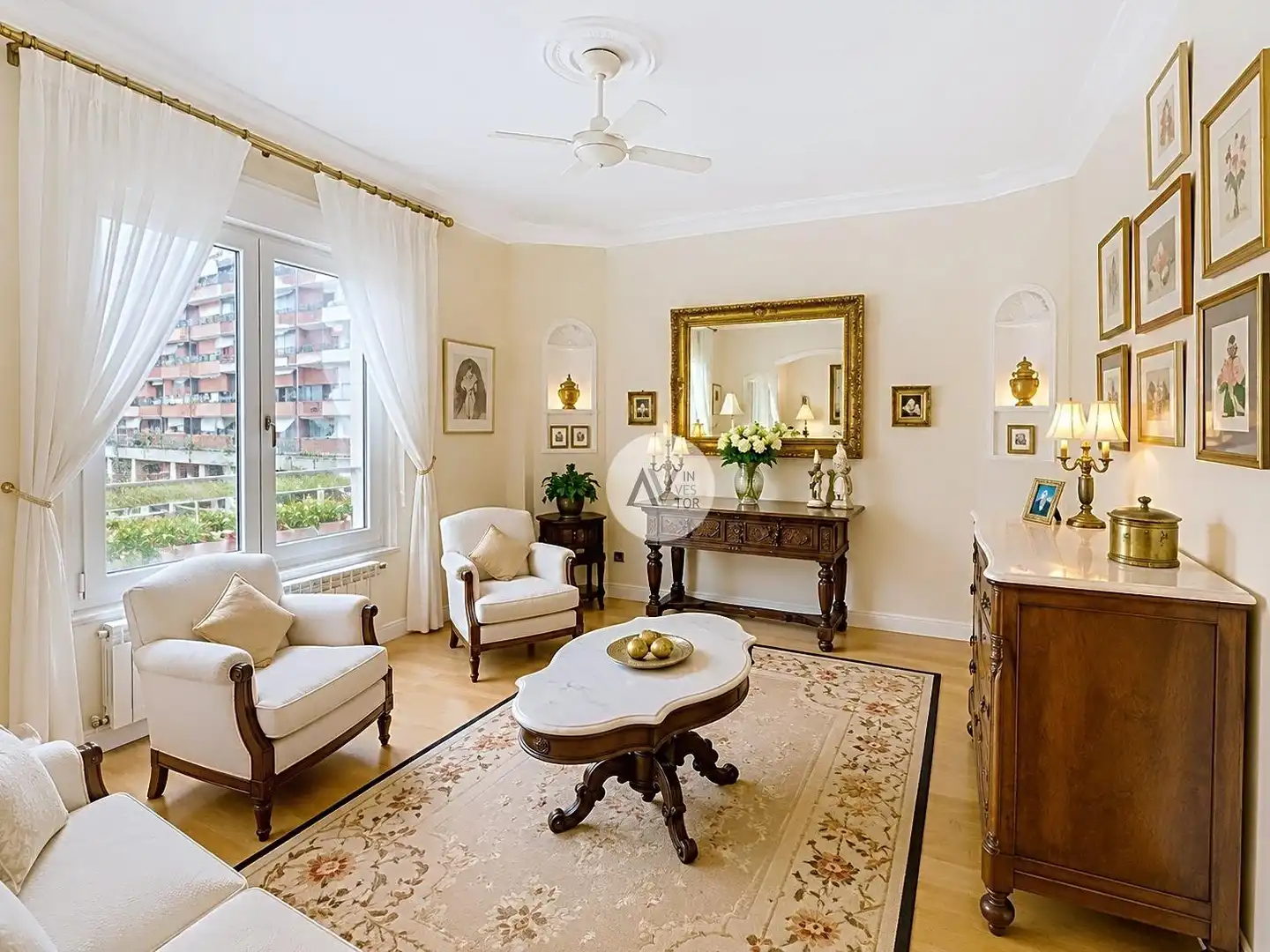 Sala d'estar de Apartament en venda en Barcelona amb Calefacció, Parquet i Moblat