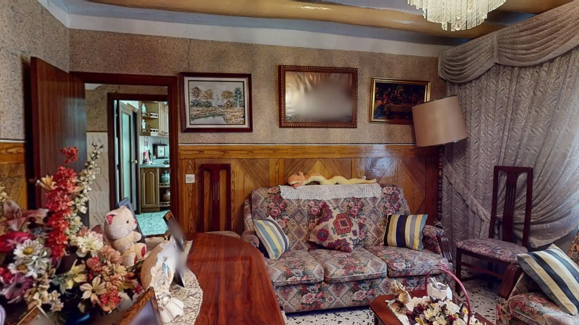 Sala de estar de Finca rústica en venta en Lumpiaque con Calefacción, Terraza y Amueblado