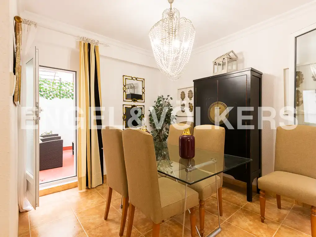 Dining room of Flat for rent in Valencia  with Air Conditioner, Heating and Terrace