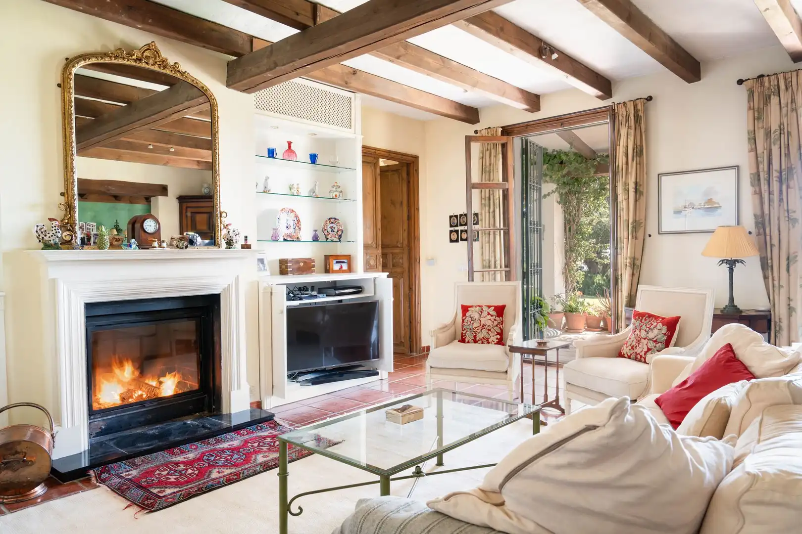 Sala de estar de Finca rústica en venta en Mijas con Terraza