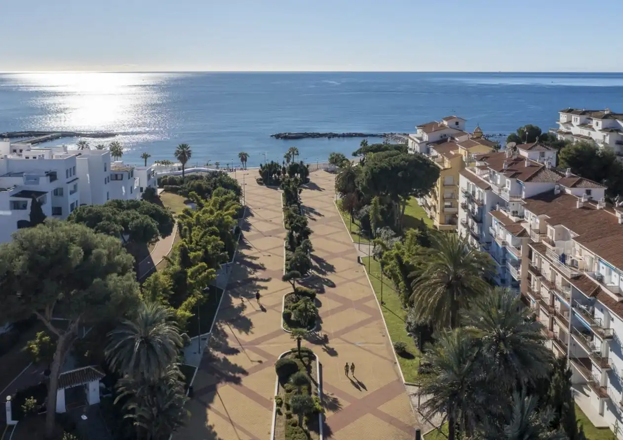 Vista exterior de Planta baixa en venda en Marbella amb Aire condicionat, Terrassa i Piscina