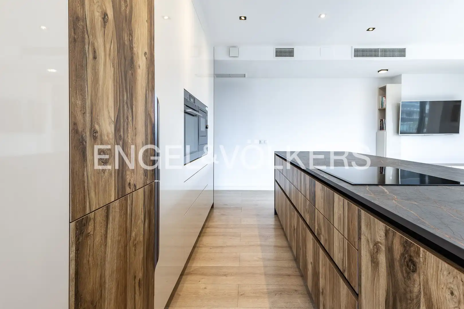 Cocina de Ático en venta en Sant Adrià de Besòs con Aire acondicionado, Calefacción y Parquet