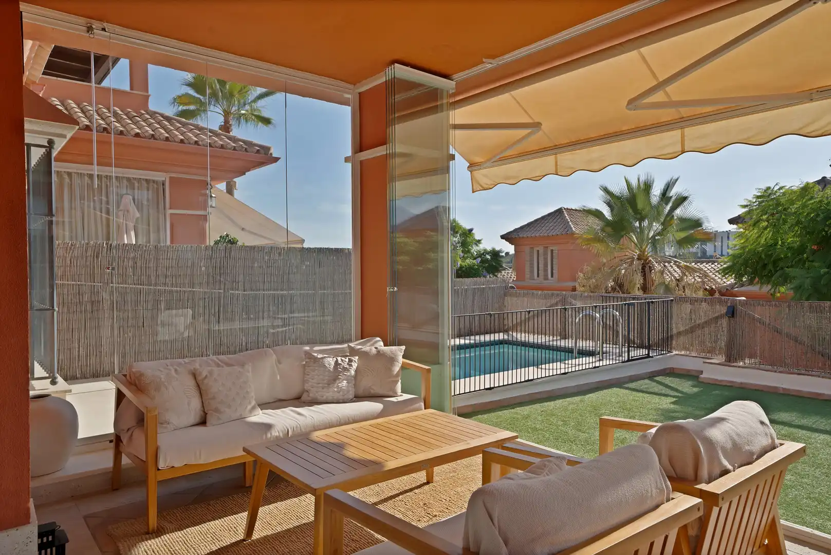 Terrassa de Casa adosada de lloguer en Marbella amb Calefacció, Jardí privat i Terrassa