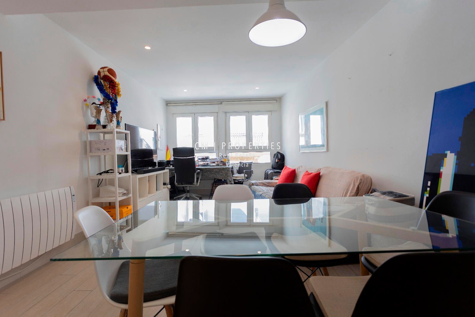 Living room of Flat to rent in  Valencia Capital  with Air Conditioner, Heating and Furnished