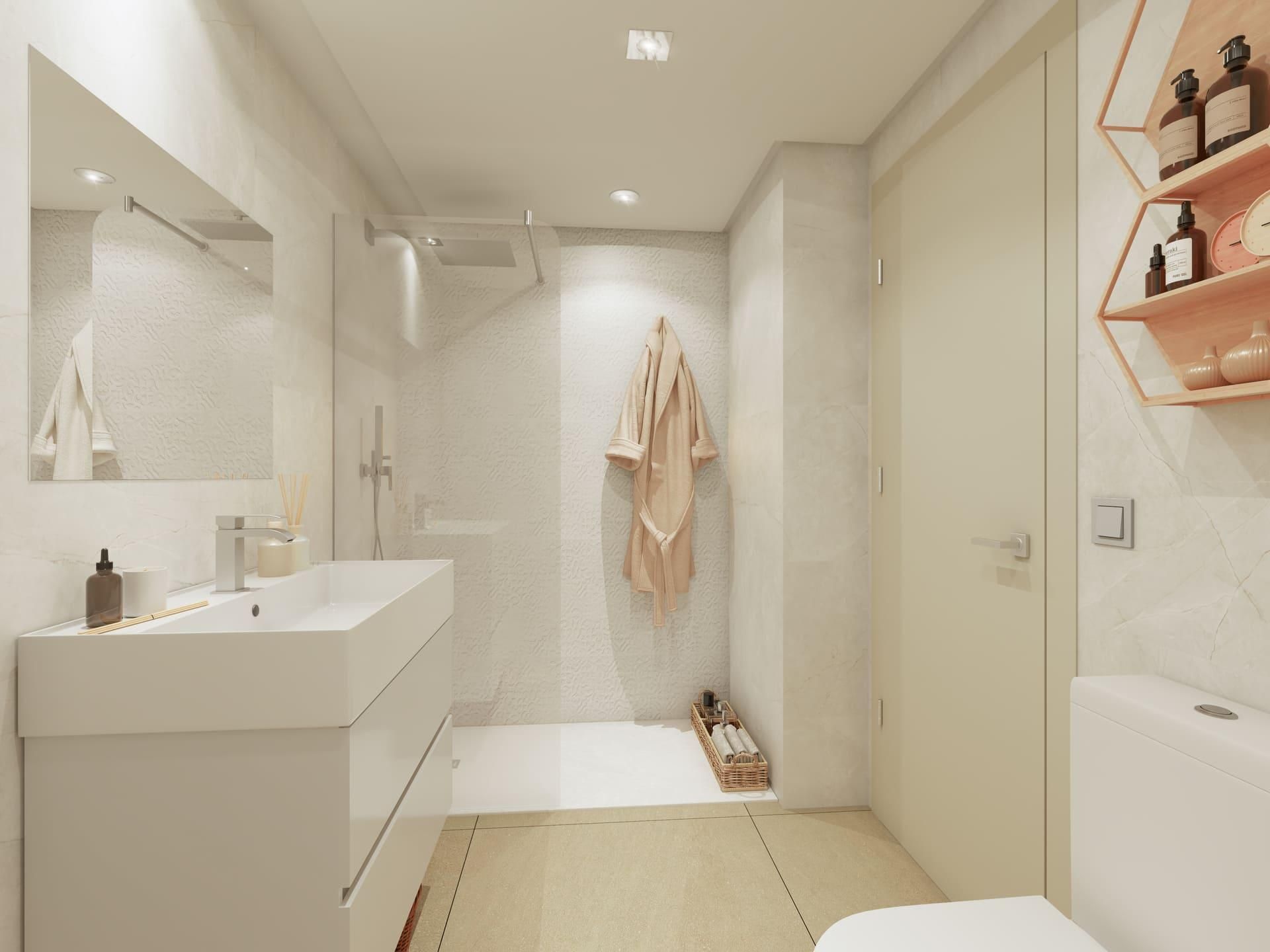 Baño de Apartamento en venta en Mijas con Piscina comunitaria